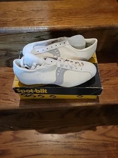 Vintage Spot- bilt White  Cleats Shoes  Size 7 -  NOS With Box