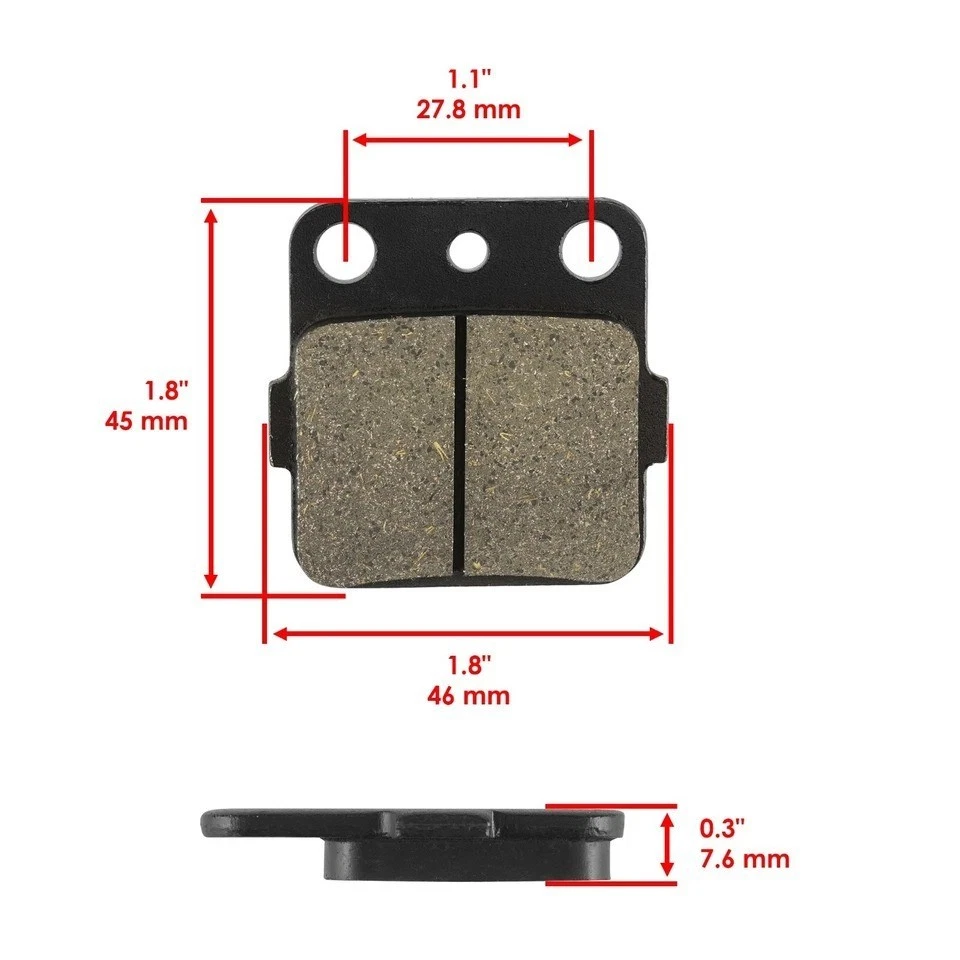 Rotor de disco de freno delantero y trasero con pastillas para Yamaha Warrior 350 YFM350X 1990-2004 Foto 4 de 4