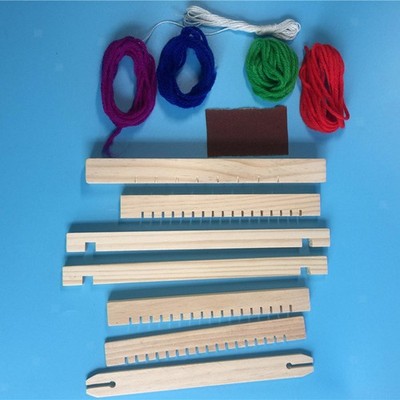 Webstuhl-Kit aus Holz, handgefertigt mit Zubehör, zum Selbermachen, kreatives