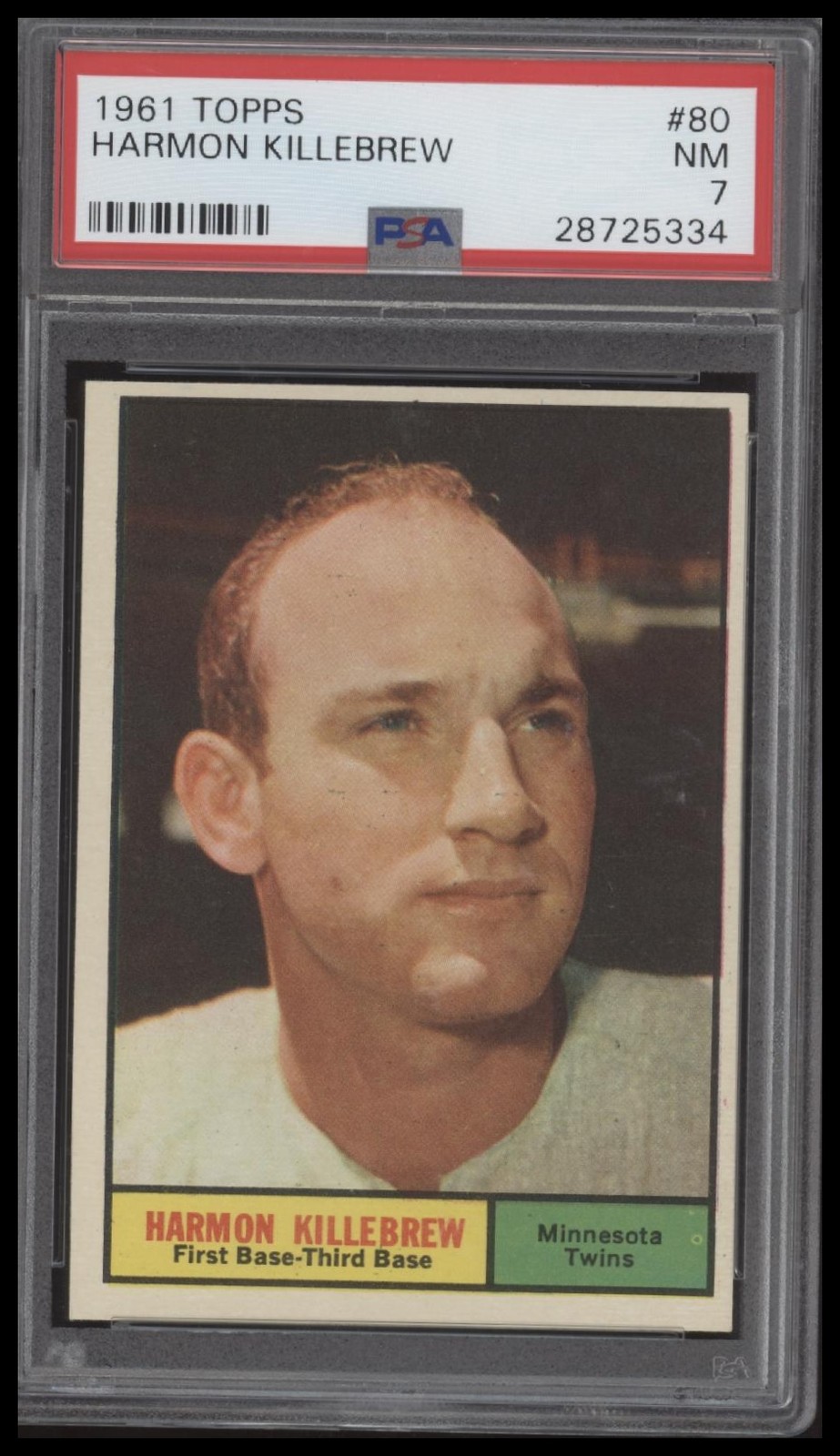 1961 Topps # 80 Harmon Killebrew PSA 7 NM TheVintageCards