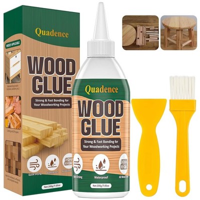 Wood Glue for Furniture Heavy Duty, Quadence Waterproof Wood Glue Fast Drying 