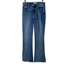 Paige Jeans Womens Size 27 Laurel Canyon High Rise Blue Bootcut Boho Frayed Hem