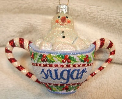 Patricia Breen Sweet Sugar Holly Snowman Christmas Ornament  2006 Pre-owned