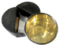 VINTAGE TRAVEL CUP SILVER PLATED COLLAPSIBLE TELESCOPIC Boxed