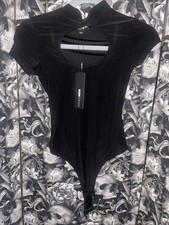 New Fashion Nova Black Keyhole Bodysuit Size XS