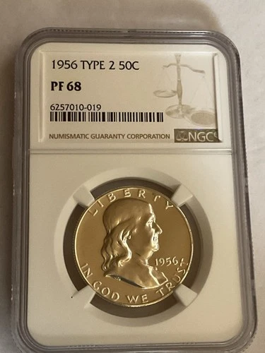 1956 Type 2 Franklin Half Dollar NGC PF 68