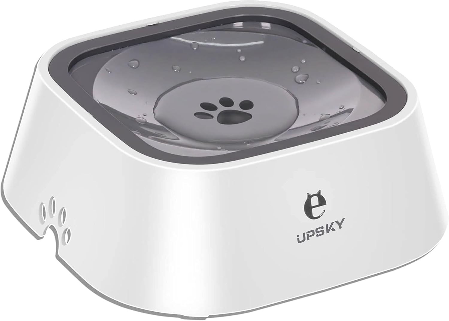 UPSKY No-Spill Pet Water Bowl, Slow Feeder, No-Slip 35oz, 3.Grey 