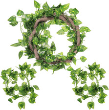 Canlierr 4 Pcs Reptile Vines, Flexible Bendable Jungle Climbing Vine Terrarium