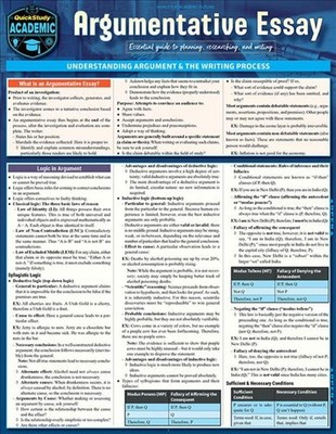 Argumentative Essay: QuickStudy Reference Guide to Planning, Researching, and Wr