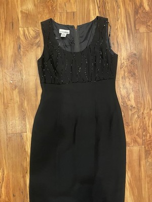 Women s Vintage After Dark Black Beaded Formal Evening Maxi Dress