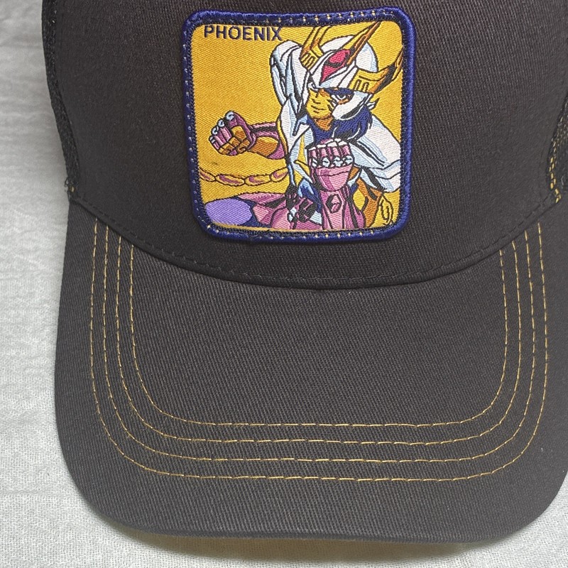 Black Yellow Graphic Phoenix Mesh Back Trucker Hat Unisex Free Shipping 