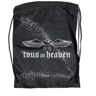 Tous in Heaven Drawstring Rave Backpack 17 In X 13.5  Dark Angel Bear