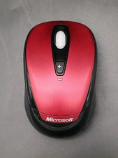 Microsoft Wireless Mobile Mouse 3000 Model 1359 Black  Red W/ USB Tested Works