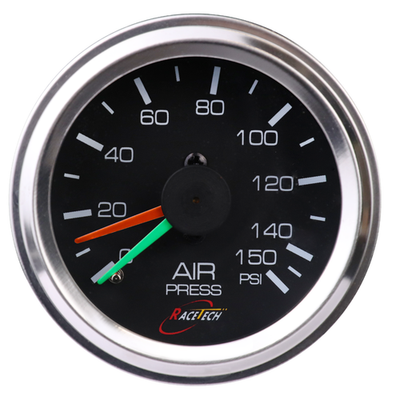 #ad #ad RACETECH Black 150PSI Dual Needle Mechanical Air Pressure Suspension Gauge $59.99