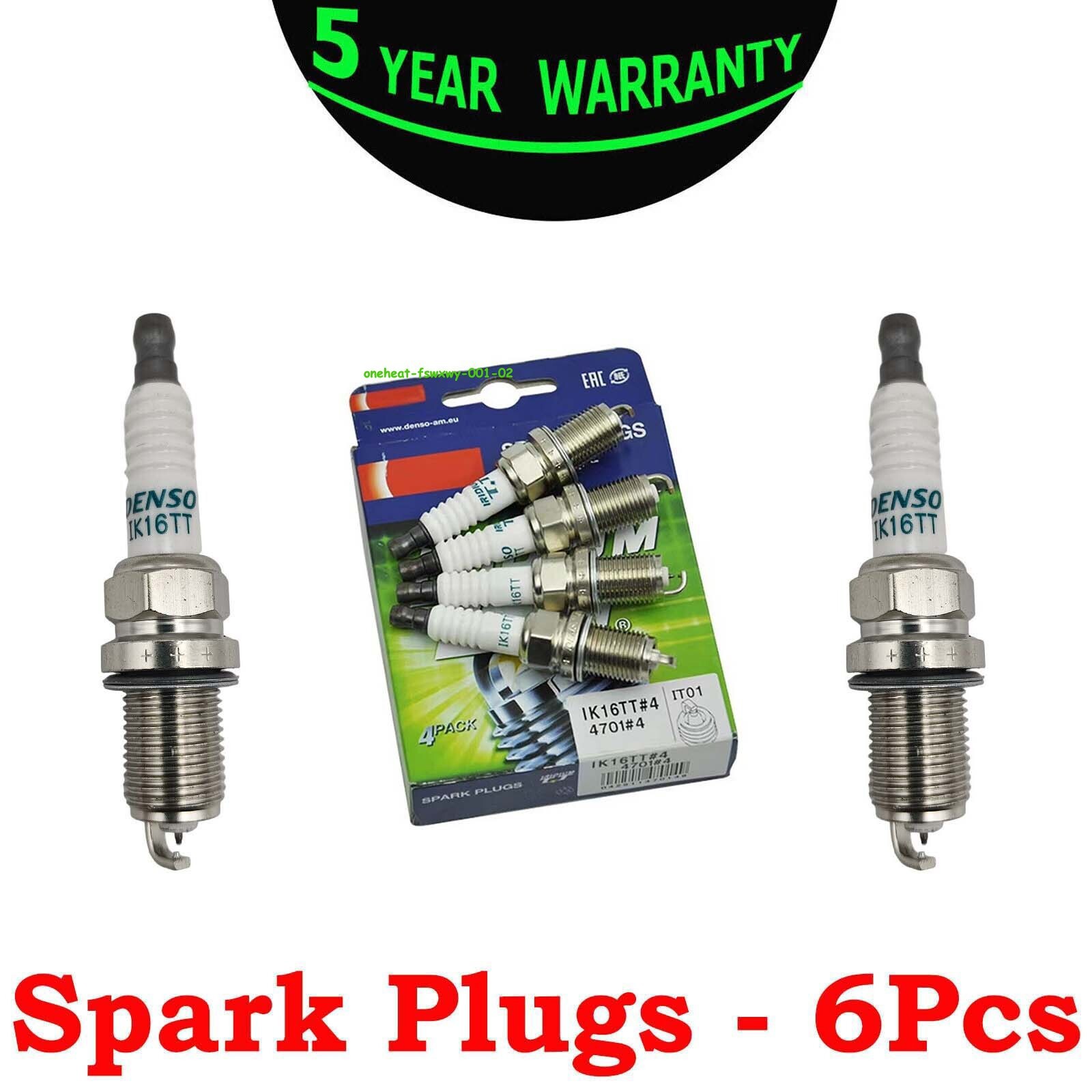 6PCS Denso 4701 IK16TT Iridium Spark Plugs For Acura Chrysler Nissan Toyota V6