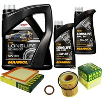 Inspektionspaket 7L Mannol Longlife 5W-30 FüR BMW E93 335I E92 335Xi E89