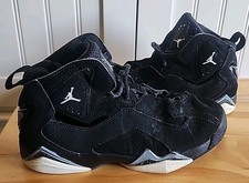 Nike Jordan True Flight GS 343795-010 Black Suede Shoes Size 6.5 Y
