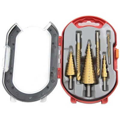 6-teiliges Stufenbohrer-Set HSS Titan Lochschneider Kegelsäge Bohrer Holz Metall Werkzeug UK