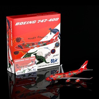 HX Models 1:400 1:400 Qantas Airways VH OJB Boeing 747 400 Diecast Model