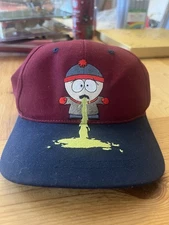 VTG 90s 1998 South Park Comedy Central Stan Marsh Red Strapback Hat Cap Cartoon