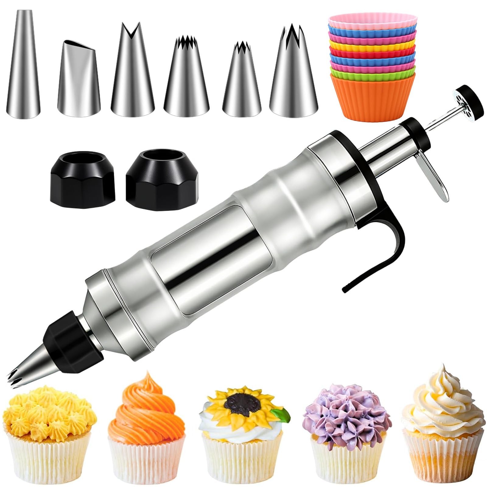 Dessert Decorating Set, Frosting Piping Kit Stainless Steels Cake Decorating ...