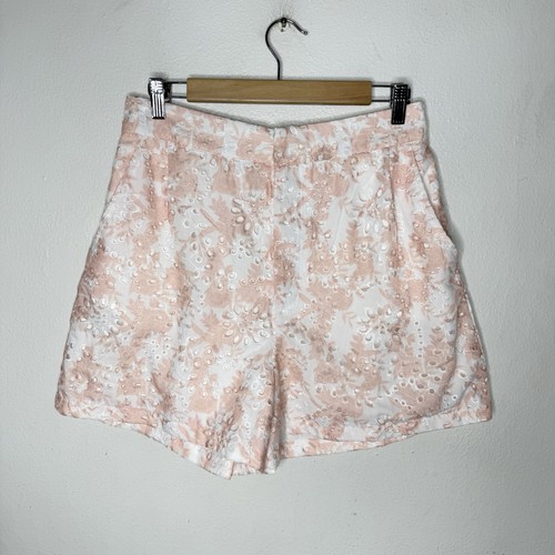 New Gigio USA The Blake Eyelet Shorts High Rise Cottagecore Womens Large  - Picture 1 of 11