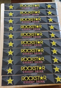 ROCKSTAR ENERGY DRINK PEEL AND STICK SIGNS(10)