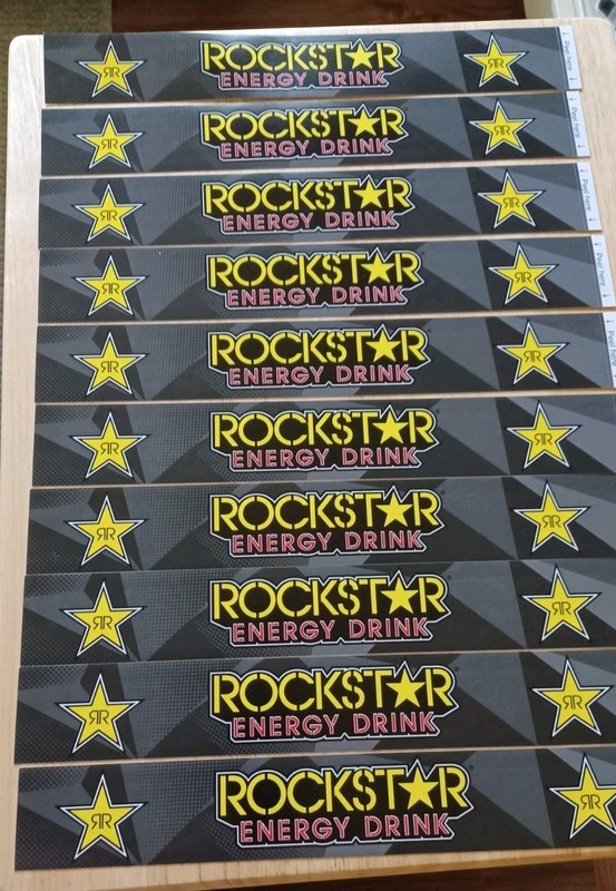 ROCKSTAR ENERGY DRINK PEEL AND STICK SIGNS(10)