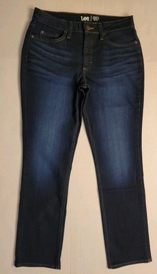 Women s Lee Mid Rise Regular Fit Straight Leg Blue Jeans Size 8 Medium