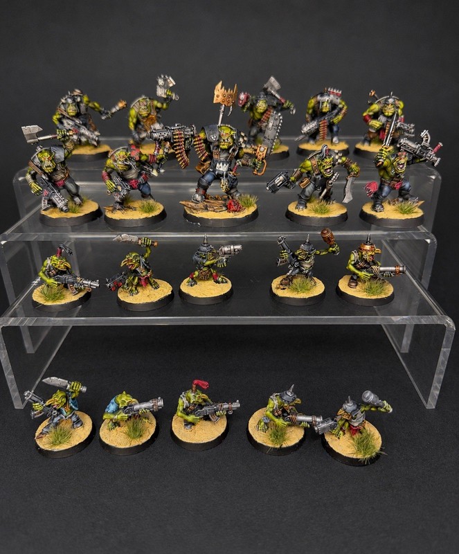 Warhammer 40K Pro Painted 10 Ork Boyz &10 Gretchins Grot Armageddon 11th Edition