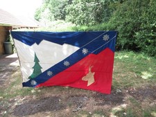 RARE VINTAGE NEW ENGLAND ACADIAN 8' x 5' COTTON FLAG