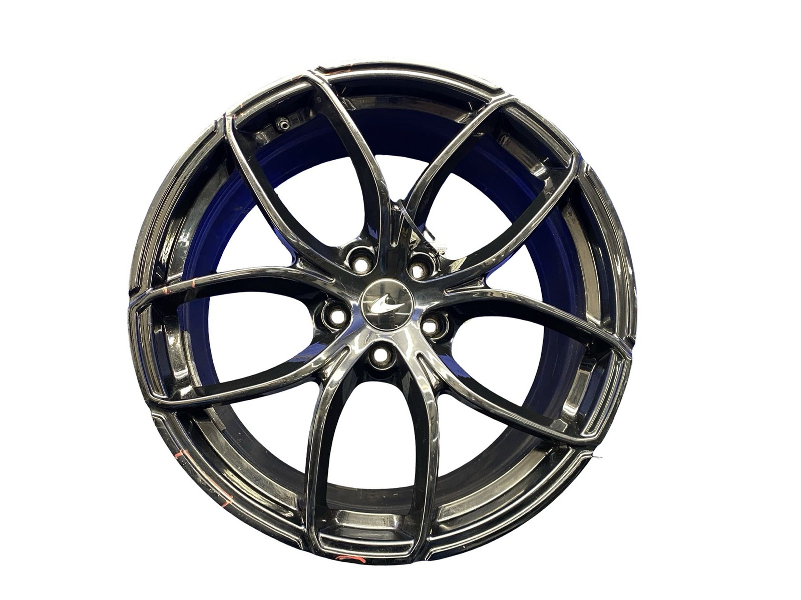 2018-2023 MCLAREN 720S 19X9 FRONT 10 SPOKE WHEEL RIM BLACK ALLOY *CURB RASH*