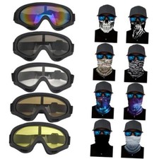 13 Packs Motorcycle Goggles with Motorcycle Face Cover Neck Gaiter Face Mask,