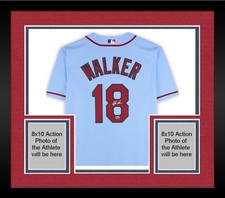 Framed Jordan Walker St. Louis Cardinals Signed Light Blue Nike Replica Jersey