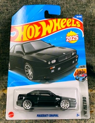 Hot Wheels 2025 Case J Maserati Shamal LONG CARD Black #58 with