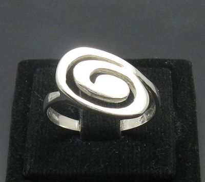 Echt Sterling Silber Ring Spirale massiv gepunzt 925 nickelfrei Handarbeit