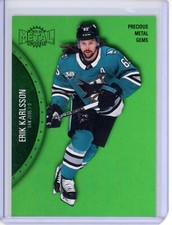 2021-22 Skybox Metal Universe Erik Karlsson 59 Green /10 PMG 006/100 Sharks Gems