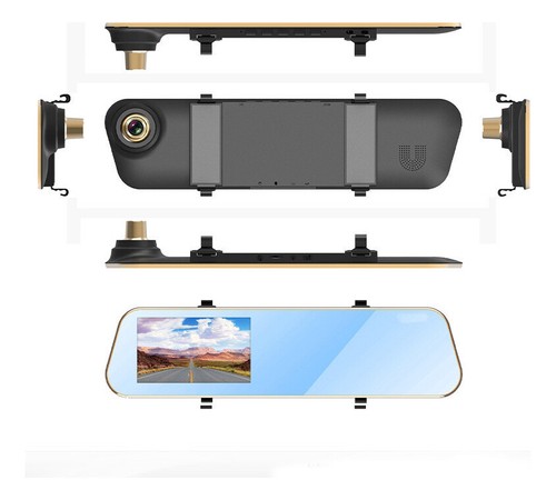 1 set 4.5-inch Ultra-thin Rearview Mirror Dvr Hd Dual Lens - Picture 3 of 4