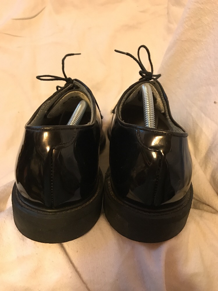 Bates Military Dress Shoes Patent Leather Shiny 11 E eBay