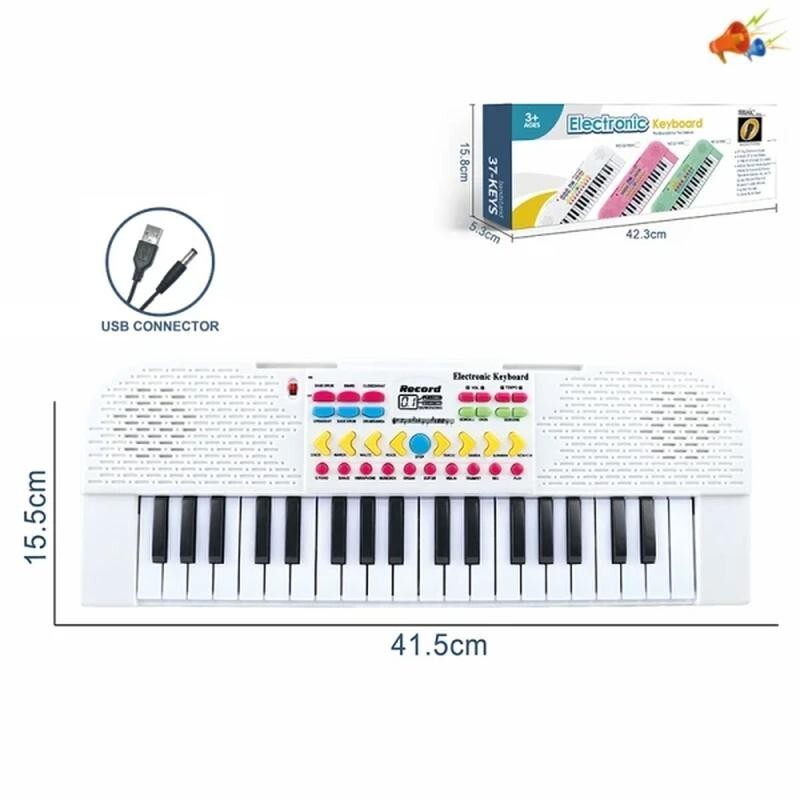 x Tastiera Musicale Pianola 37 Tasti Giocattolo Gioco Bambini Q-199a cir