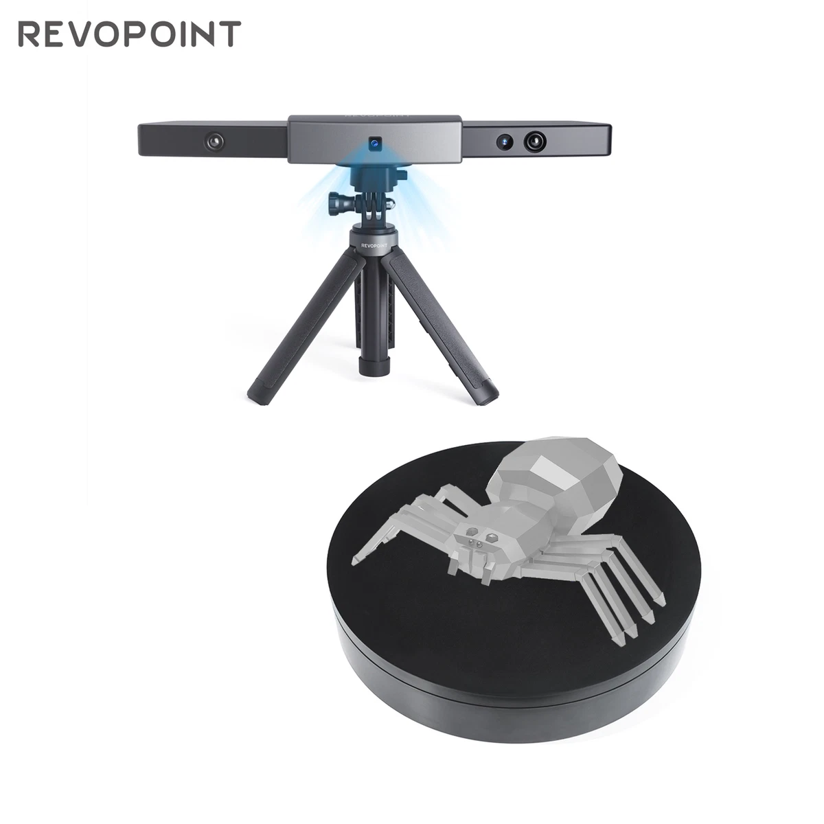 Revopoint RANGE 2 3D Scanner 18 fps Speed Large Turntable Premium Version Z7K8