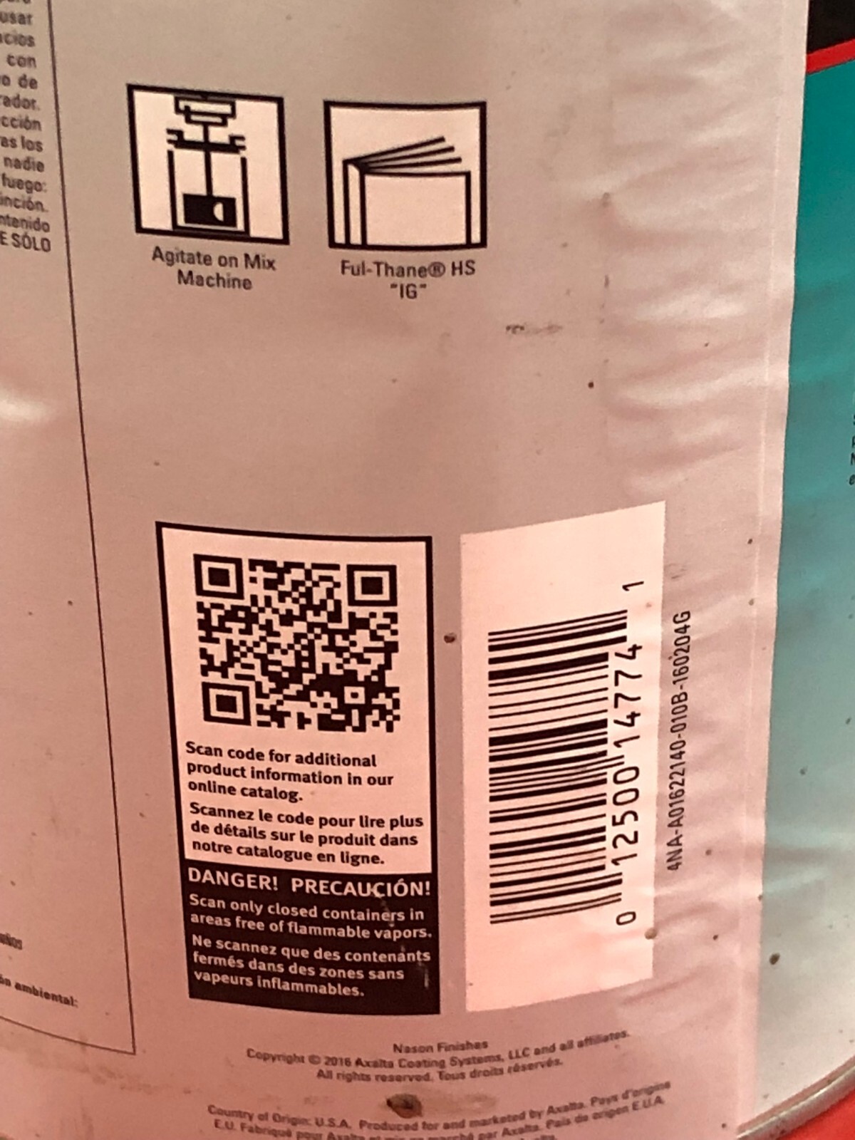 (1) GALLON NASON 43595 FULTHANE HS SINGLE STAGE IG HS URETHANE BINDER