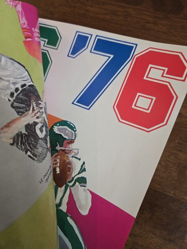 Vintage Rare 1976 NFL Philadelphia Eagles Yearbook Poster Herb Lusk Autograph - Bild 8 von 16