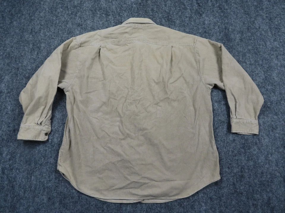 复古 High Sierra 夹克男式 XL 米色灯芯绒超大夹克宽线 — 第 3/4 张图片