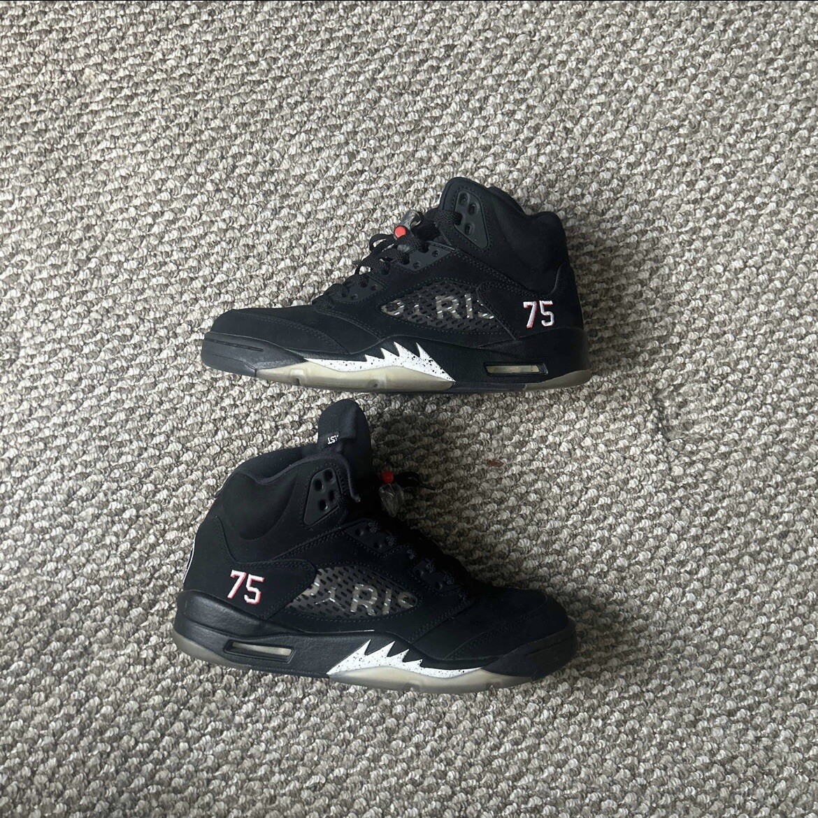 Size 7.5 - Paris Saint-Germain x Air Jordan 5 Retro Black