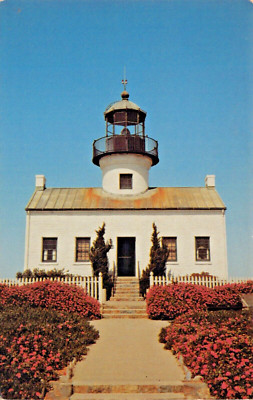 Lighthouse & Gardens Cabrillo National Monument San Diego CA Vtg Postcard CP388