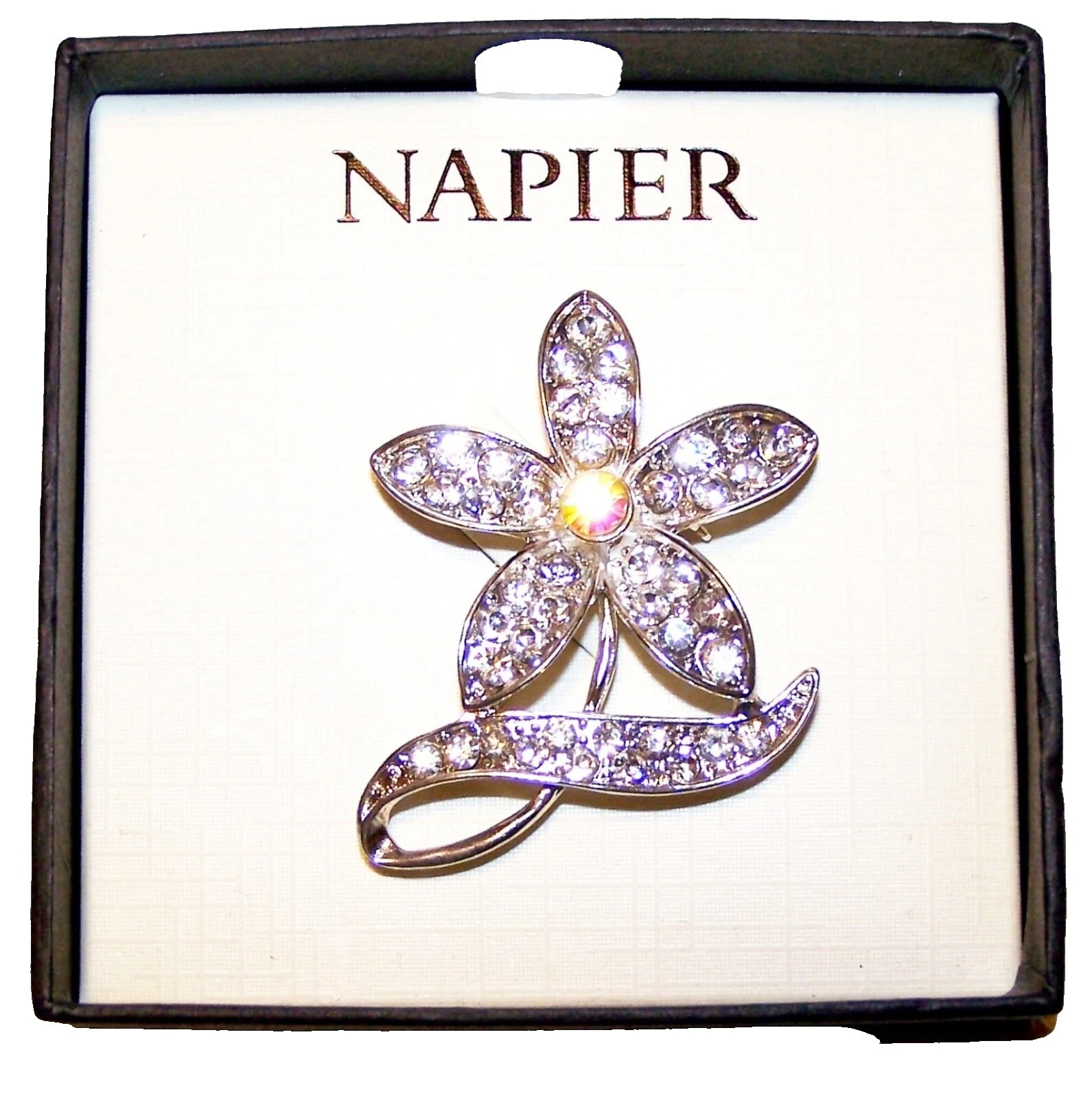 Joyería de moda chapada en plata de estrás Napier