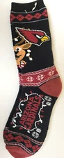 NFL Arizona Cardinals Ugly Sweater Socks, New (REINDEER)