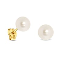 Miore - Perlen Ohrringe - Damen Ohrstecker Gelbgold - Ohrringe 14 Karat (585)