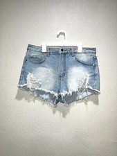 Forever Distressed Jean Shorts Women Size 29